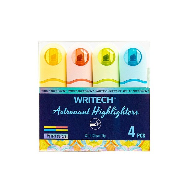 Writech Astronaut Highlighter Pastels - 4 Count Set